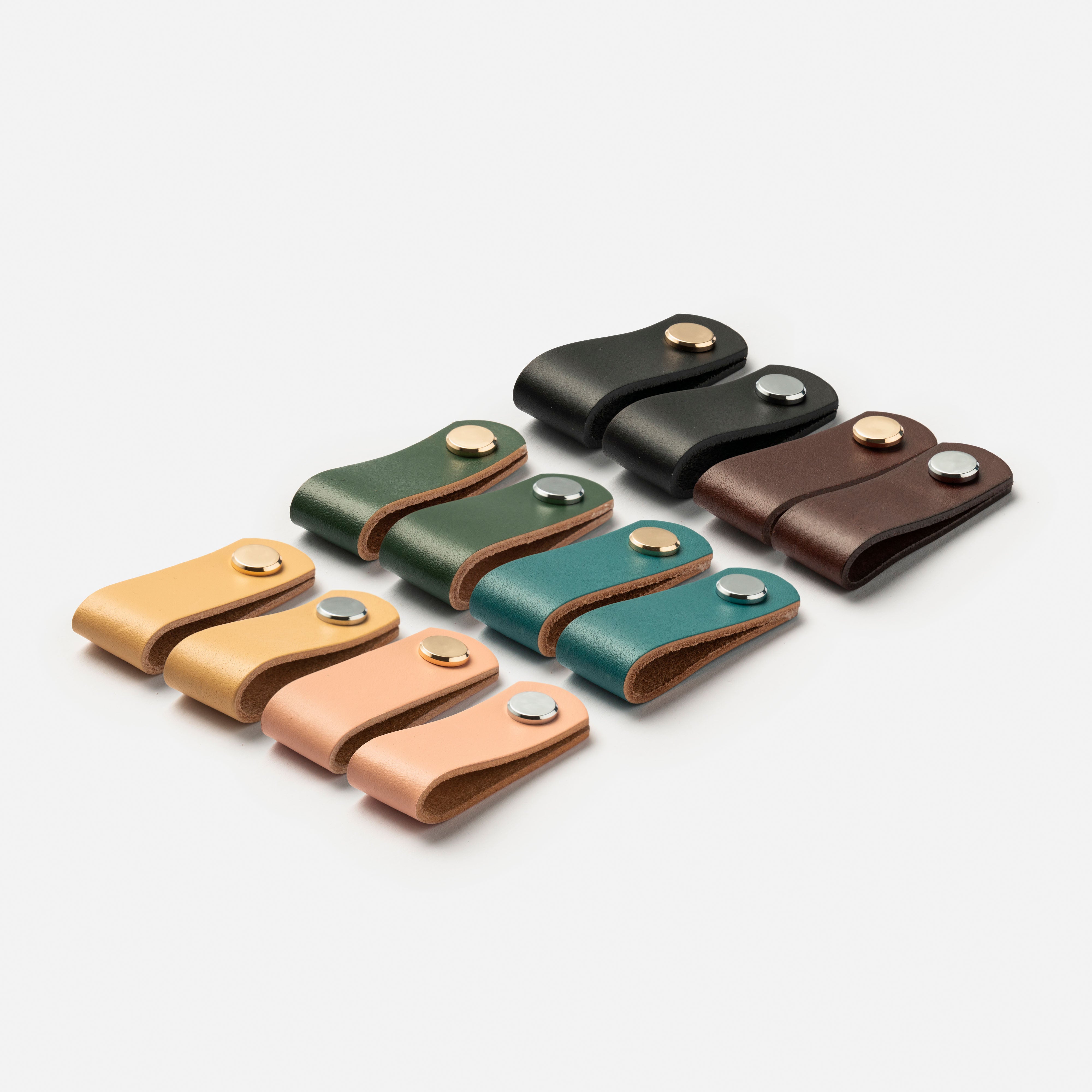 The Loop – Knopp, Läder & Rostfritt / Mässing - Freya Home